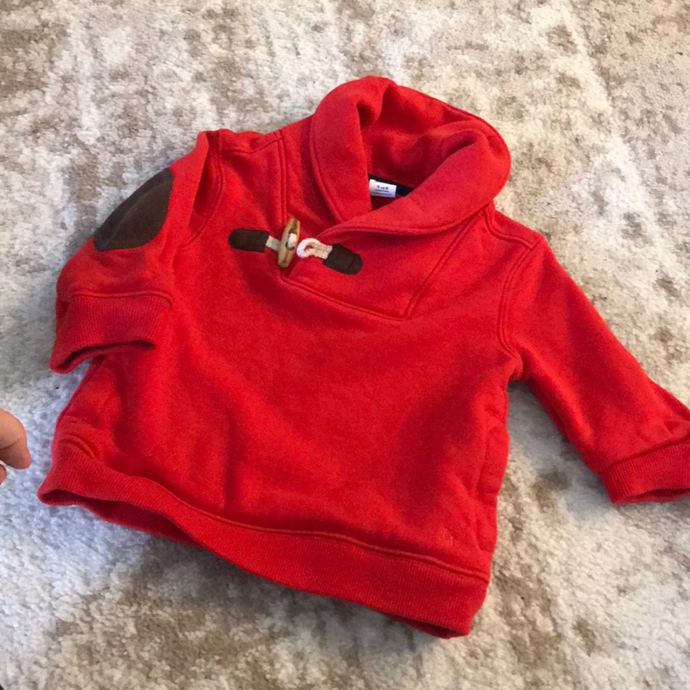 Janie & Jack shawl collar sweatshirt w/elbow patch
